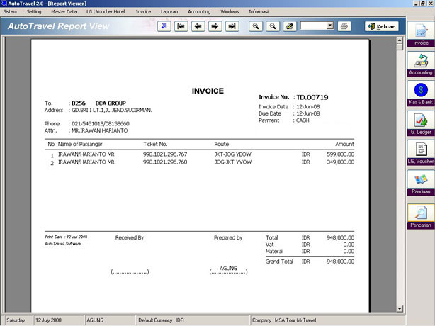 Invoice View